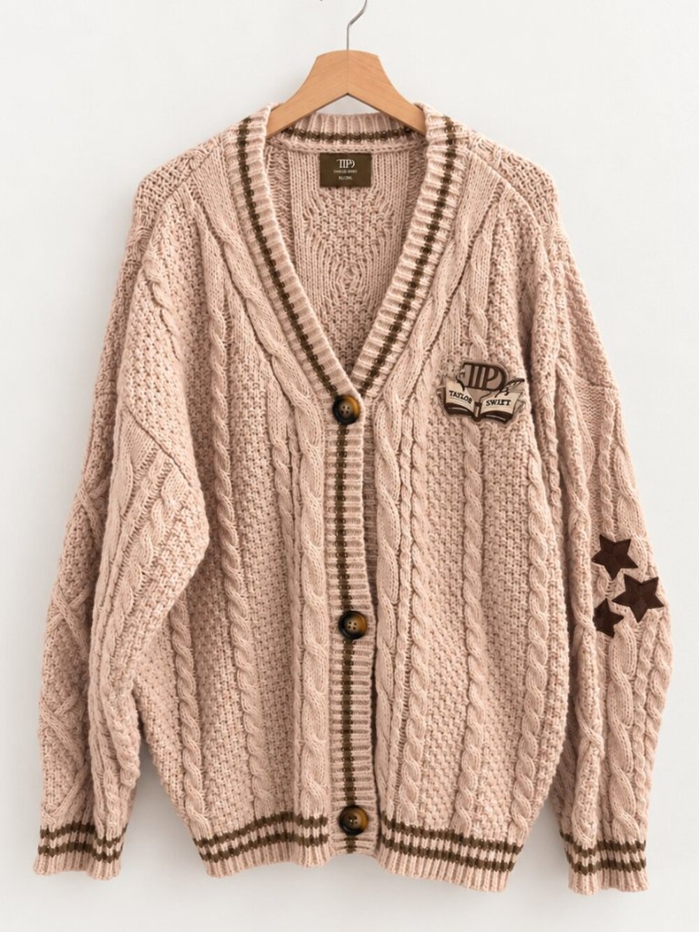 Taylor Swift TTPD Inspired Chunky Knit Cardigan
